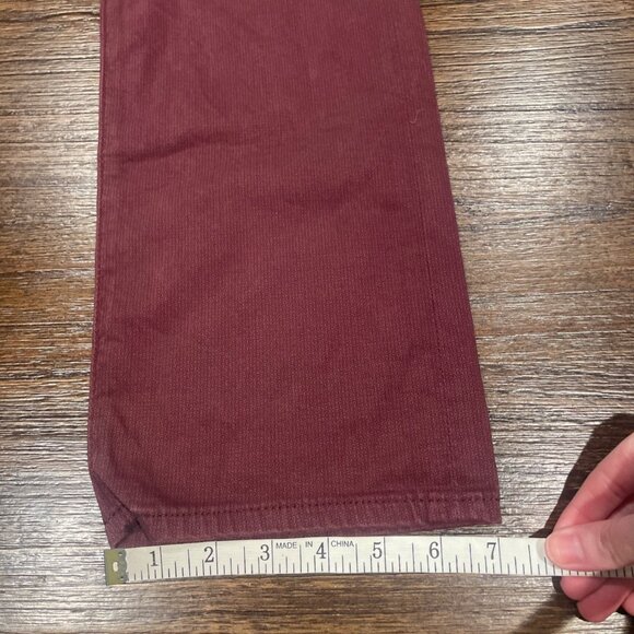 NWOT AG Adriano Goldschmied 32x32 Everett SUD Slim Straight Pant Red Patterned - Picture 8 of 8